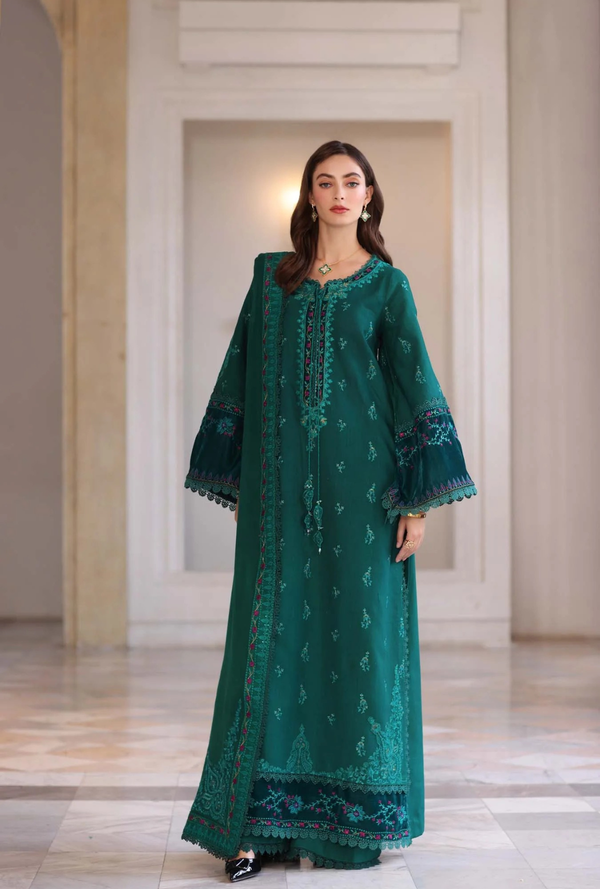 Emerald Reverie - Noor Winter Pashmina Shawls - Noor by Saadia Asad
