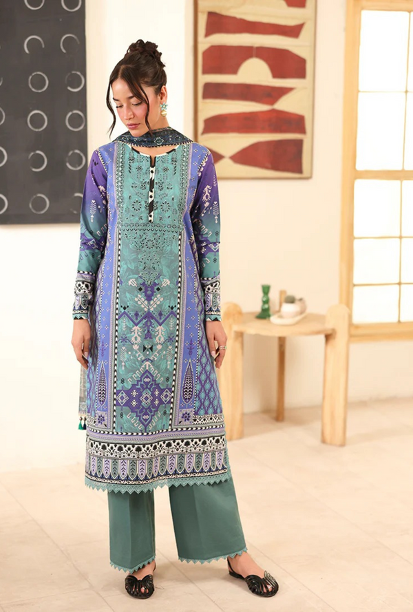 RNZ05B Fabeha - Pareesa Printed Cambric - Roheenaz
