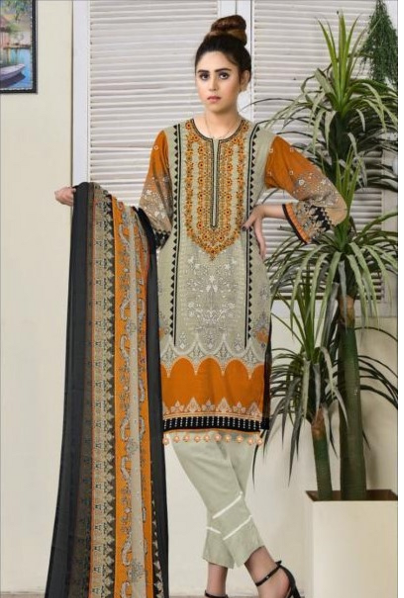 D-90522-B - Dhanak Embroidered - Edenrobe