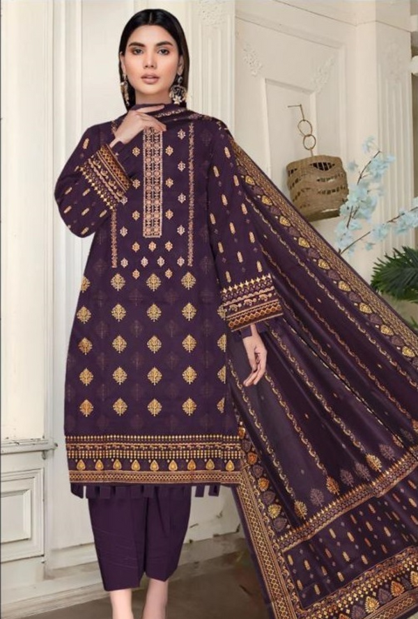 D-90001-B - Khaddar Embroidered - Bin Sudais