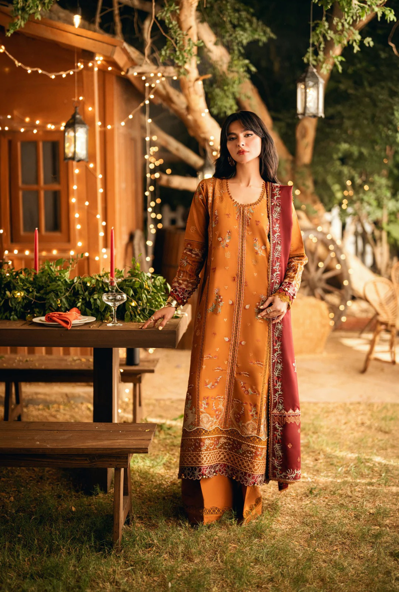 FNS - 1B - Serenity Embroidered & Pure Woolen Shawl - Florent