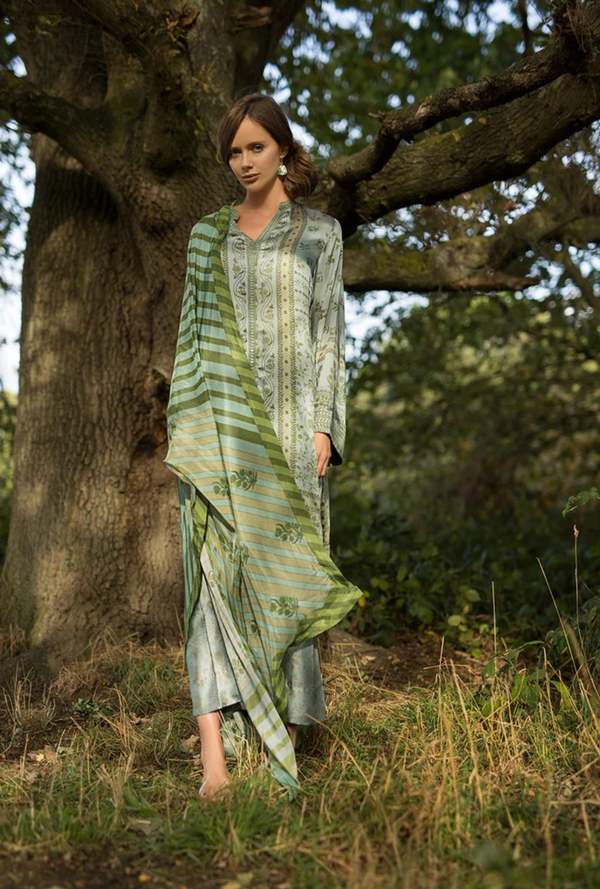 D 02 - Silk Satin Unstitched - Sobia Nazir