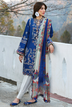 Maya (ZL25-15 B) - Neelum Unstitched Lawn`25 - Zaha