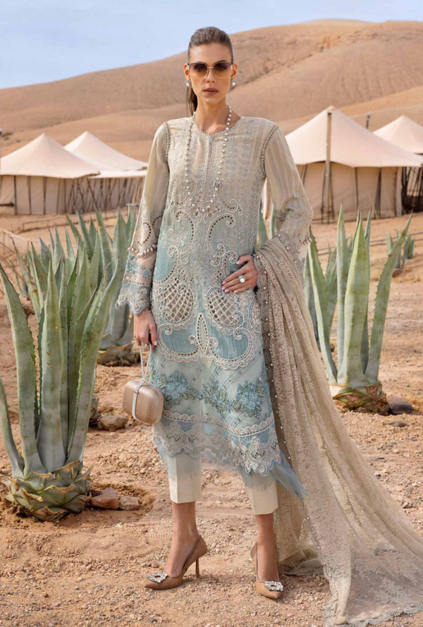 D-2515-B - Voyage a`Luxury Unstitched Lawn `25 - Maria.B