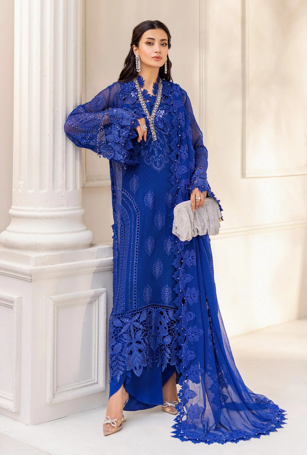 D03- Embroidered Chiffon Unstitched - Maria.B