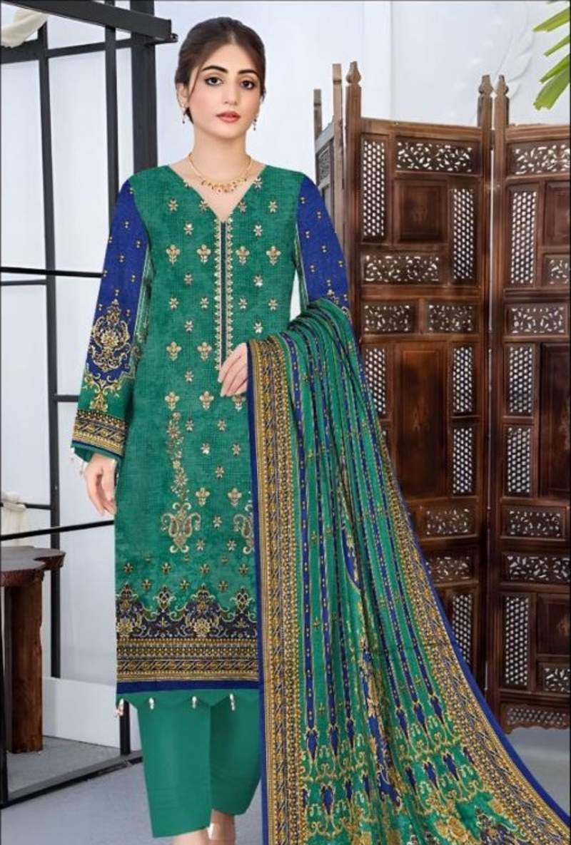 D-90010-A - Khaddar Embroidered - Bin Sudais