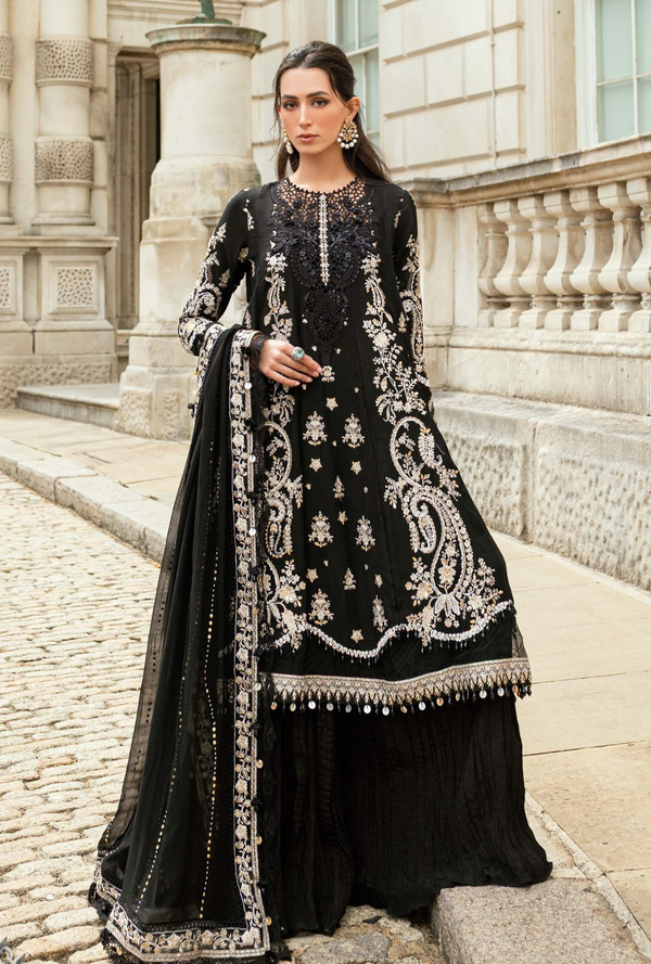 03 Black - Soiree Unsitched Formals - Maria.B