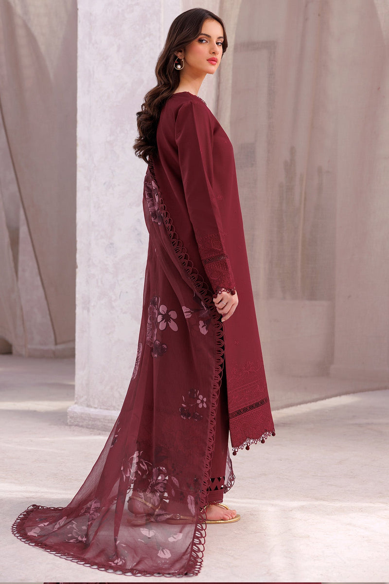 Regal Orchid - Bahar Embroidered Lawn - Farasha