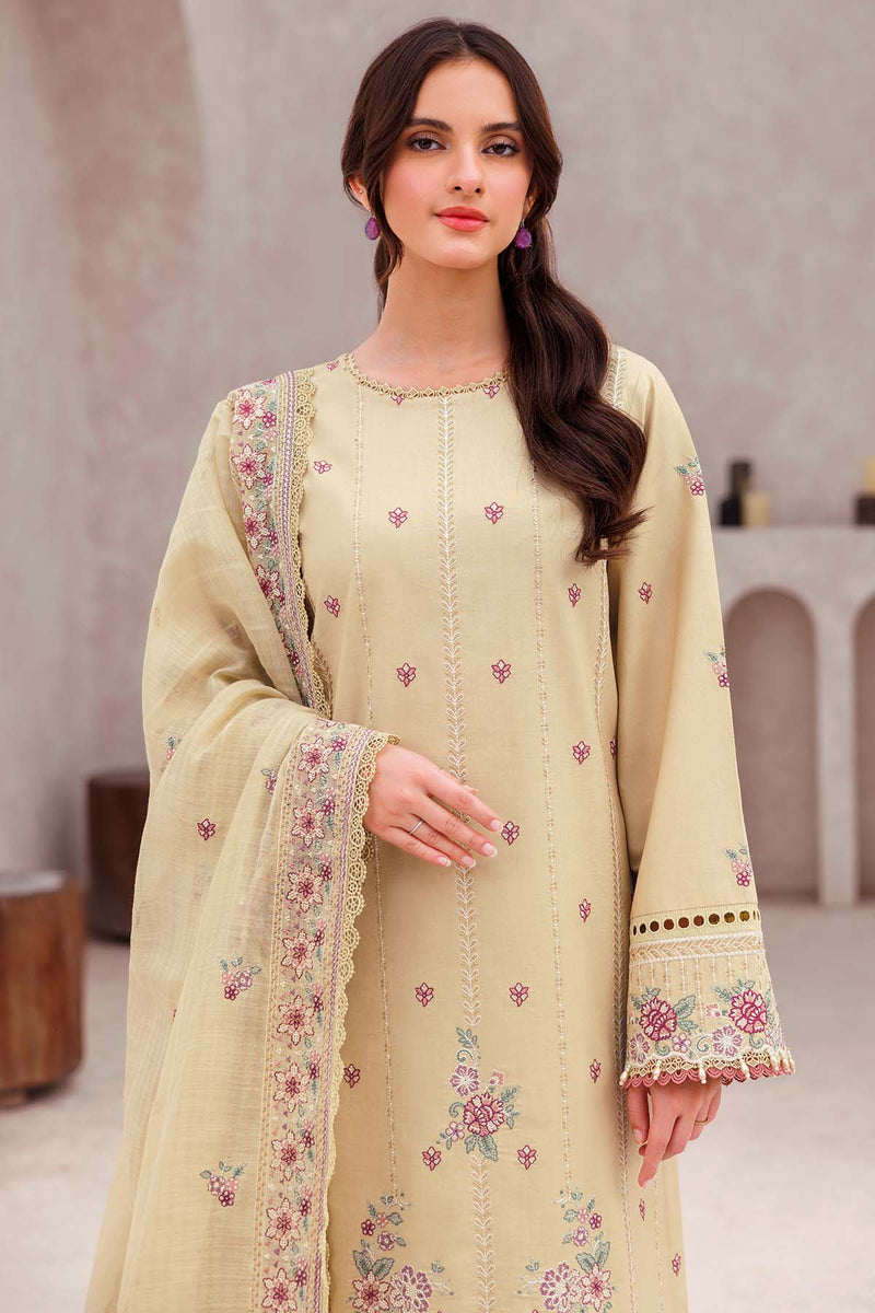 Surreal Beige - Bahar Embroidered Lawn - Farasha