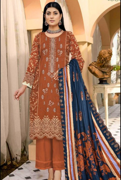 D-05 - Linen Cut Work Embroidered - Bin Sultan