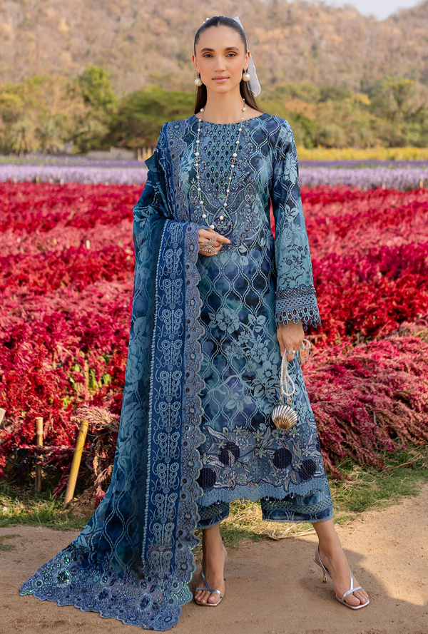 BL-03 - Bloom Embroidered Lawn - Nureh