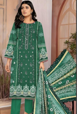 D-06 - Linen Cut Work Embroidered - Bin Sultan