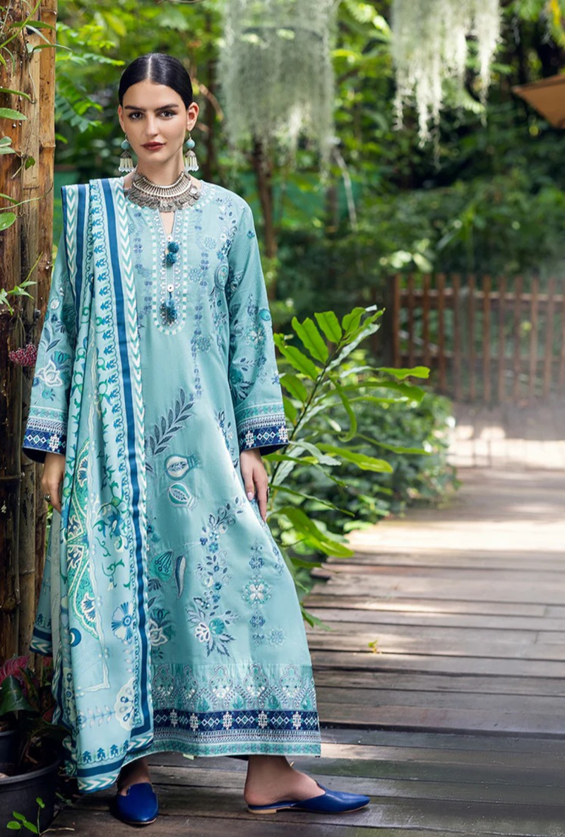 Glided Hour - Symphony Karandi Unstitched - Mushq Hemline