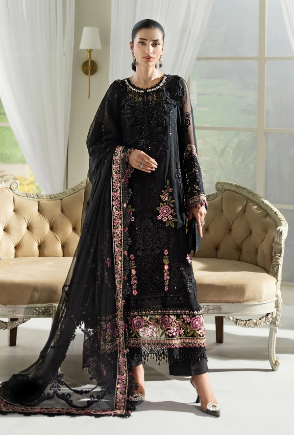 D04- Embroidered Chiffon Unstitched - Maria.B