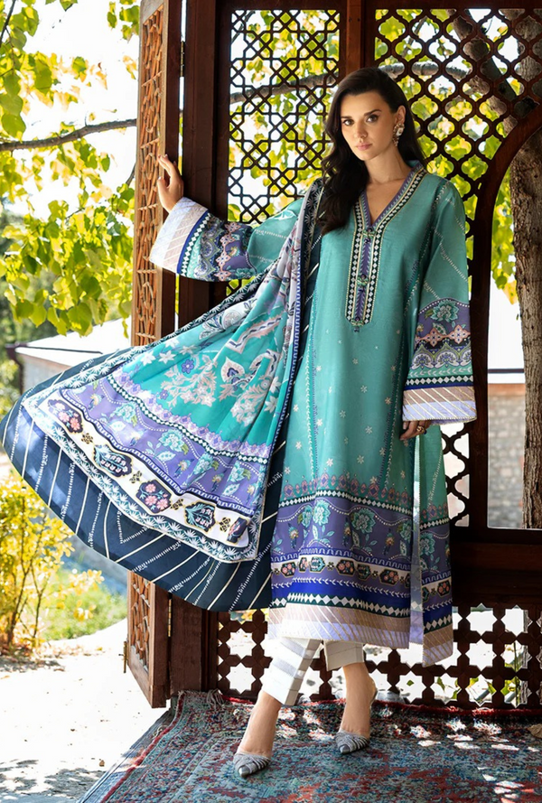 Lunar Dew - Nirvana Printed Silk - Mushq Hemline