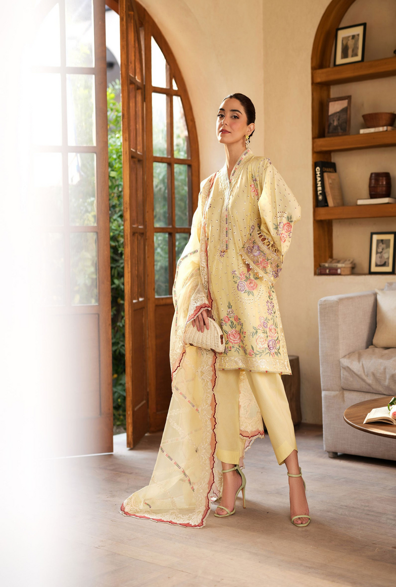 Lemon Garden - Luxury Lawn Unstitched - Maryam Hussain