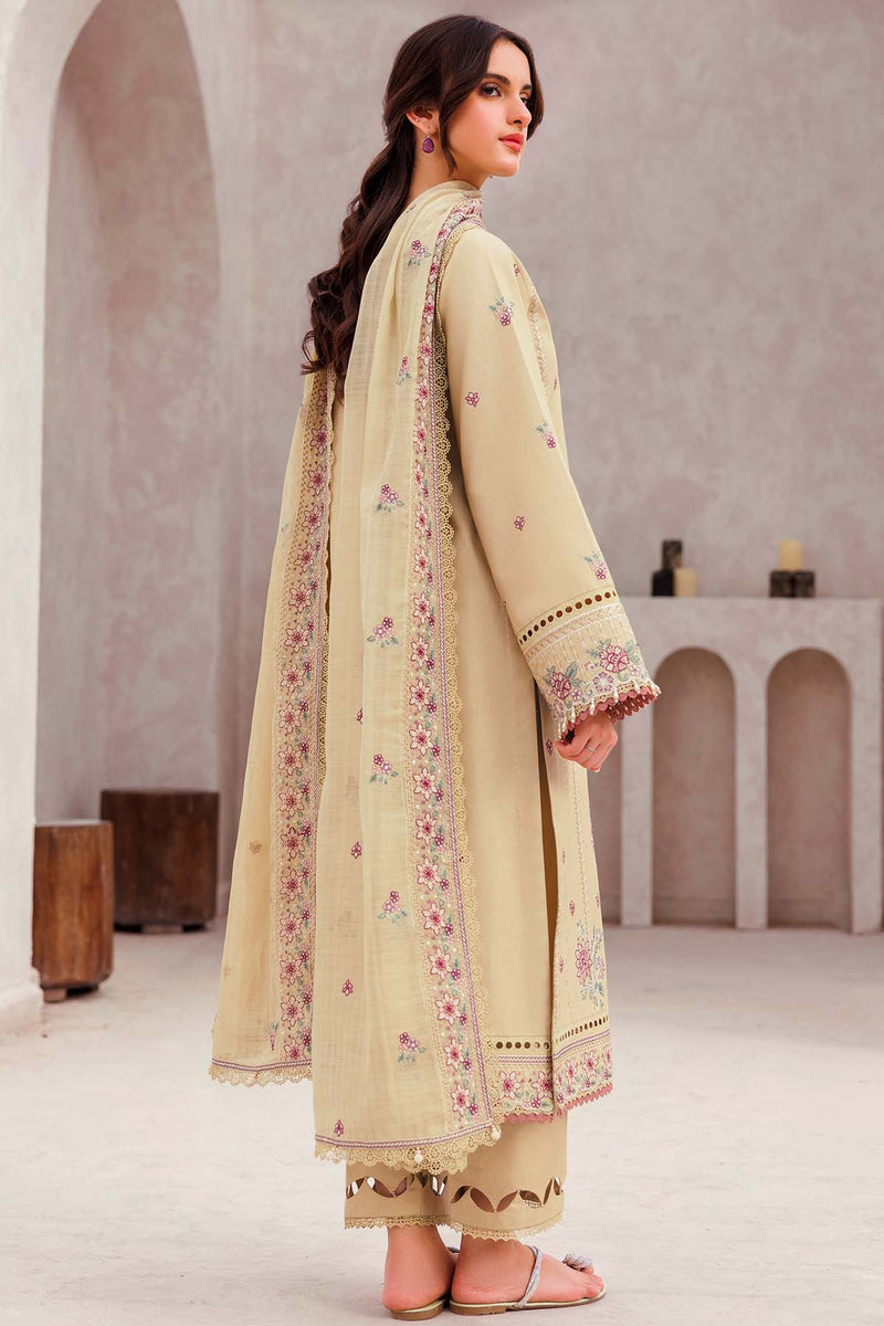 Surreal Beige - Bahar Embroidered Lawn - Farasha