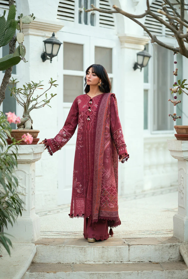 FNS - 3A - Serenity Embroidered & Pure Woolen Shawl - Florent