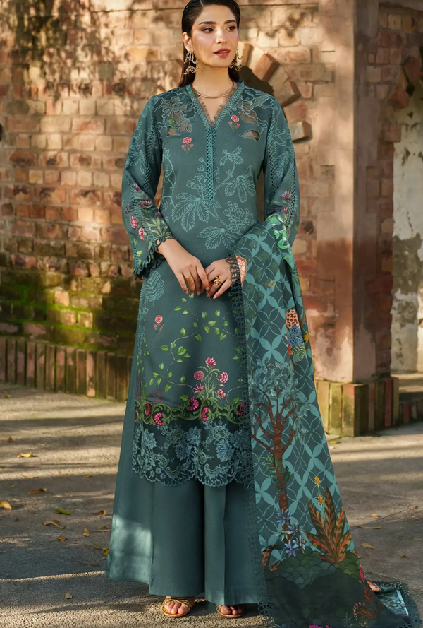 Frosted Petals - Meraki Winter Unstitched - Asifa & Nabeel