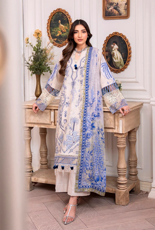 Eleen 3A - Aezel Embroidered Cambric - Roheenaz