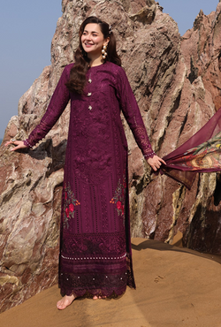 SL-77 Lzaan - Hania Luxury Lawn `25 - Imrozia