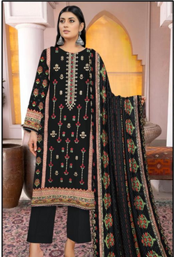 D-07 - Linen Cut Work Embroidered - Bin Sultan