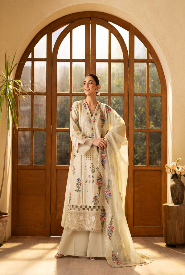 Mint - Luxury Lawn Unstitched - Maryam Hussain