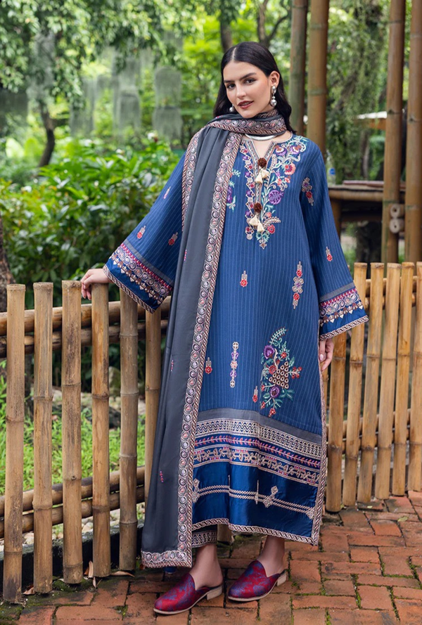 Granite Song - Symphony Karandi Unstitched - Mushq Hemline