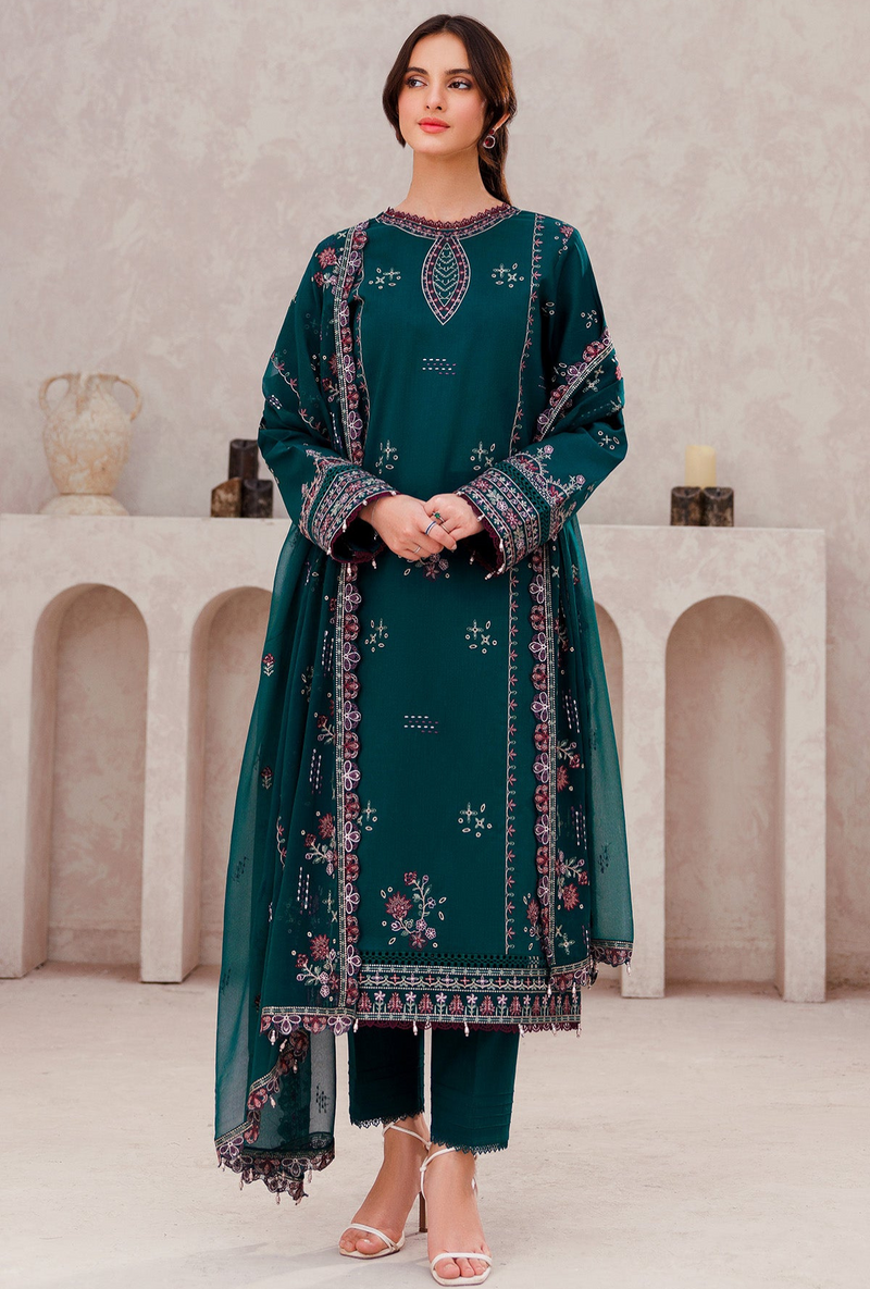 Jade Bliss - Bahar Embroidered Lawn - Farasha