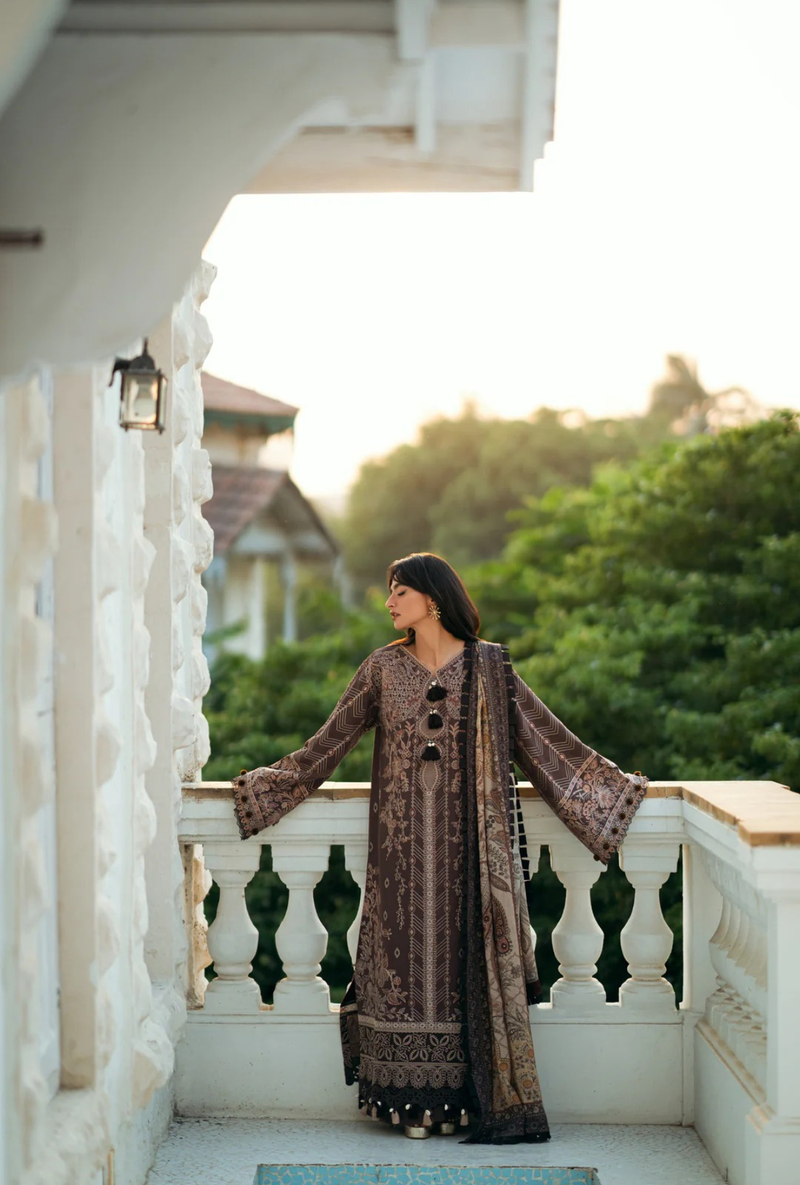 FNS - 3B - Serenity Embroidered & Pure Woolen Shawl - Florent