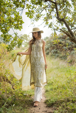 D 06 - Silk Satin Unstitched - Sobia Nazir