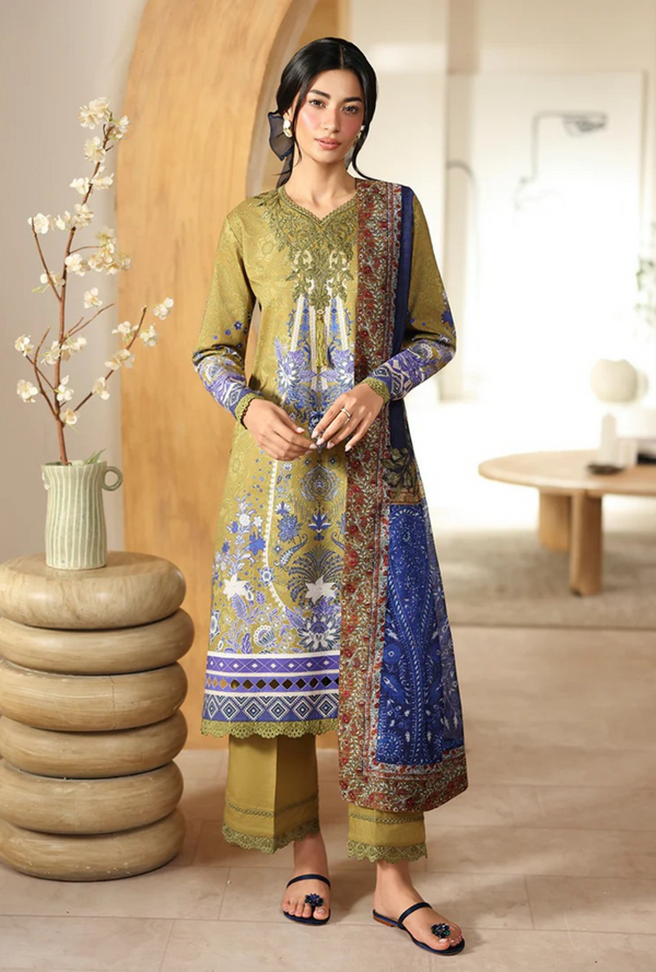 RNZ06B Mirha - Pareesa Printed Cambric - Roheenaz