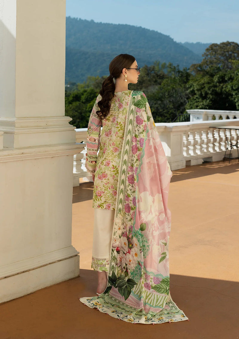 EPE-01A Thistle & Rose - Printed Lawn`25 - Elaf Premium