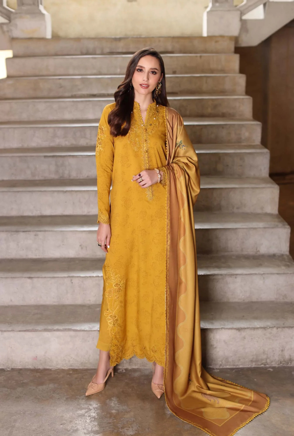 D3 - B - Noor Winter Embroidered Printkhaas - Noor by Sadia Asad