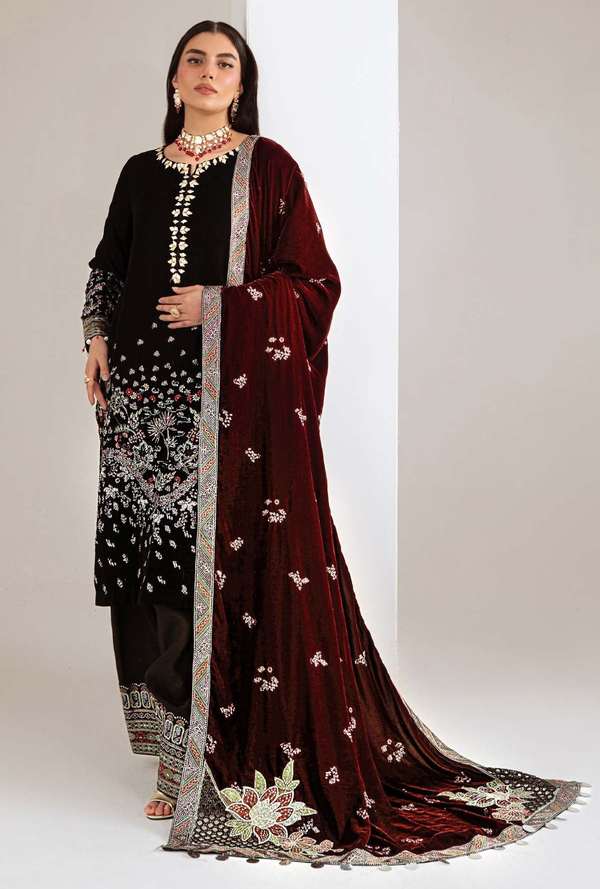 NW 113 - Maya Velvet Unstitched - Nureh