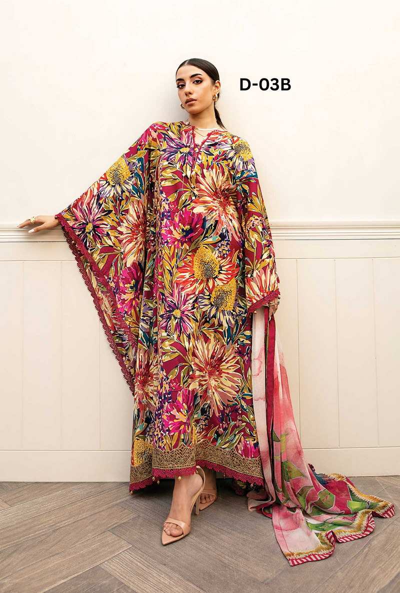 D03-B - M Basics Unstitched Lawn- Maria B
