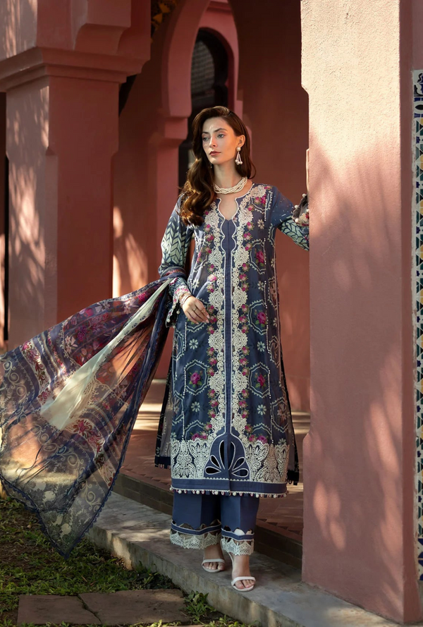 ETS - 04A Sylvie - Signature Embroidered Lawn - Elaf Premium