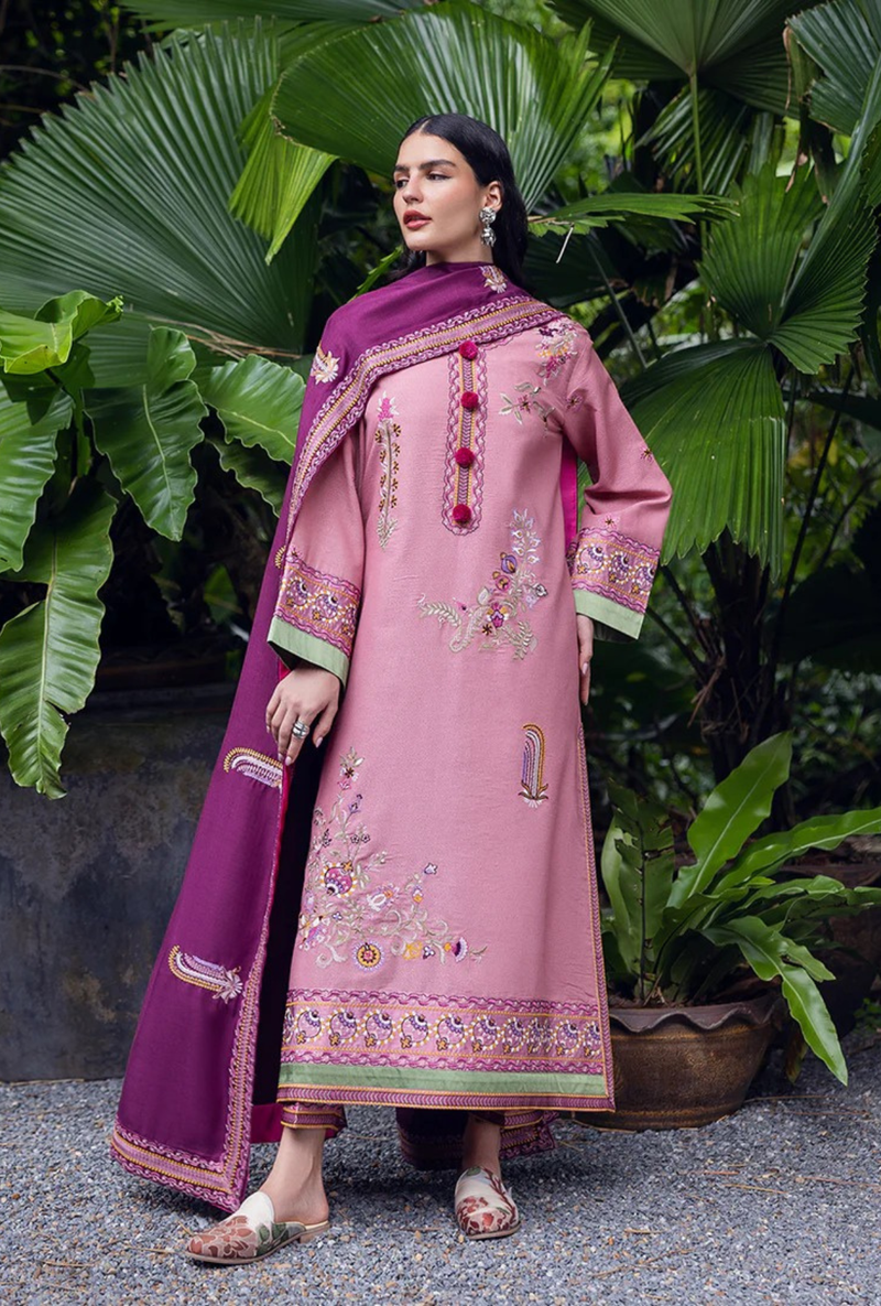 Opal Gleam - Symphony Karandi Unstitched - Mushq Hemline
