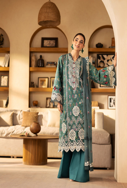 Seashell - Luxury Lawn Unstitched - Maryam Hussain