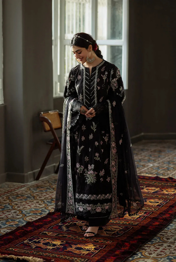 6B - Liara - Karandi With Embroidered Chiffon - Kahf