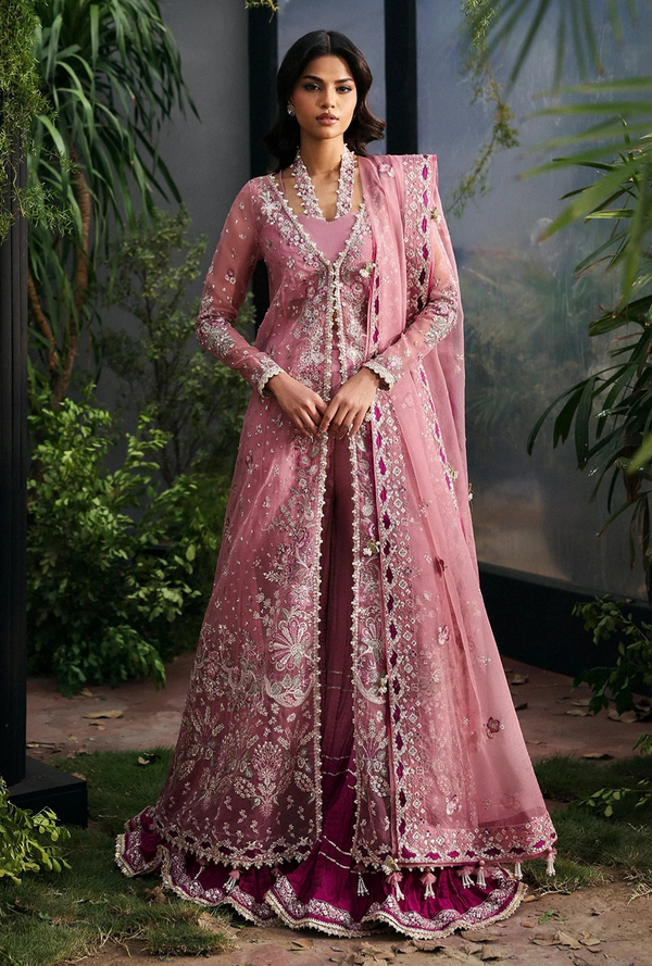Seraira  - La Fuchsia Festive Unstitched - Afrozeh