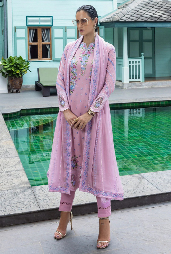 Leore - Nuvera Unstitched Raw Silk - Mushq Hemline