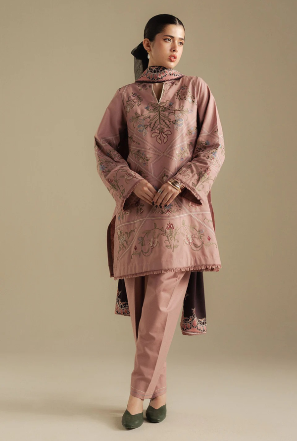 4A-Coral - Coco Winter Unstitched - Zara Shahjahan