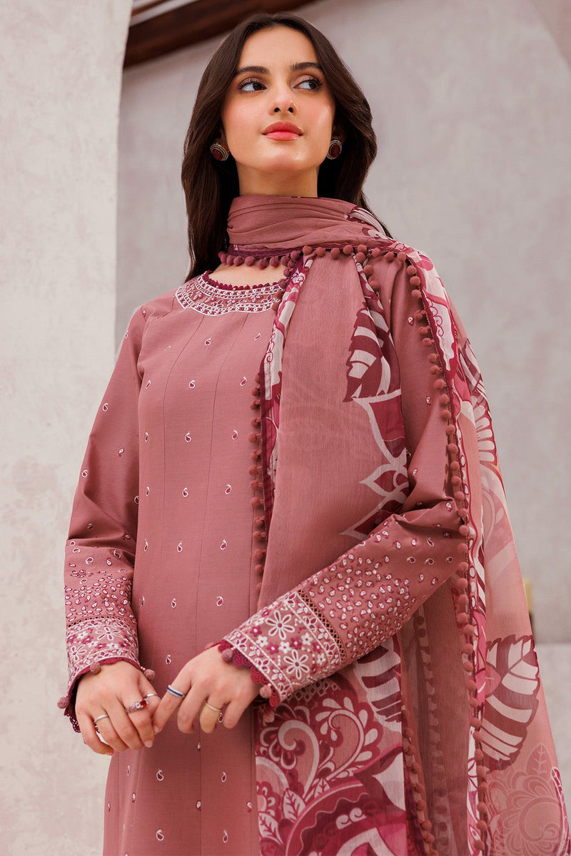 Pink Whisper - Bahar Embroidered Lawn - Farasha