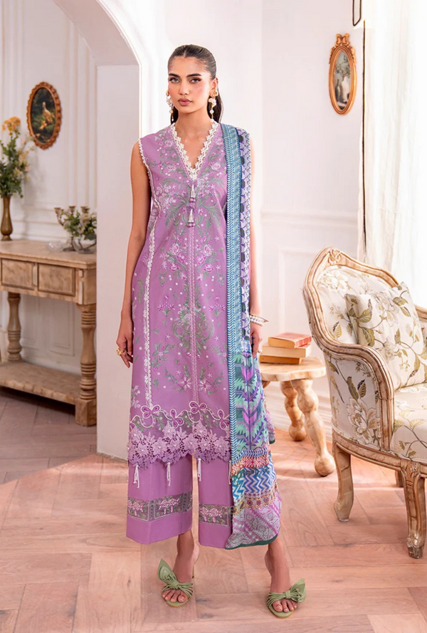 Laila 4A - Aezel Embroidered Cambric - Roheenaz