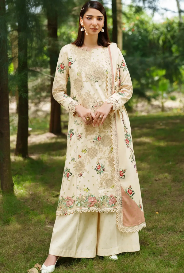 Misty Meadows - Meraki Winter Unstitched - Asifa & Nabeel