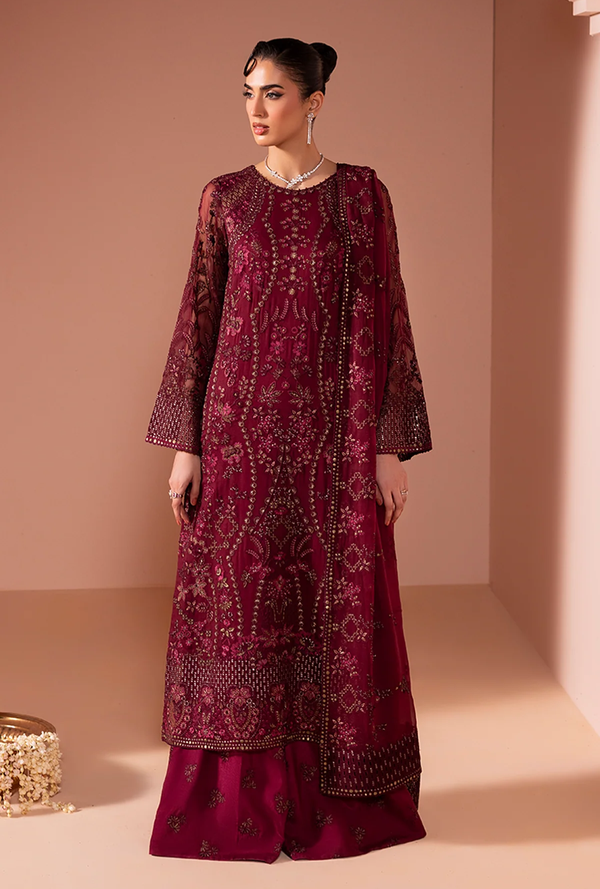 Rosewood Wine - Murrawat Luxury Chiffon - Lavish