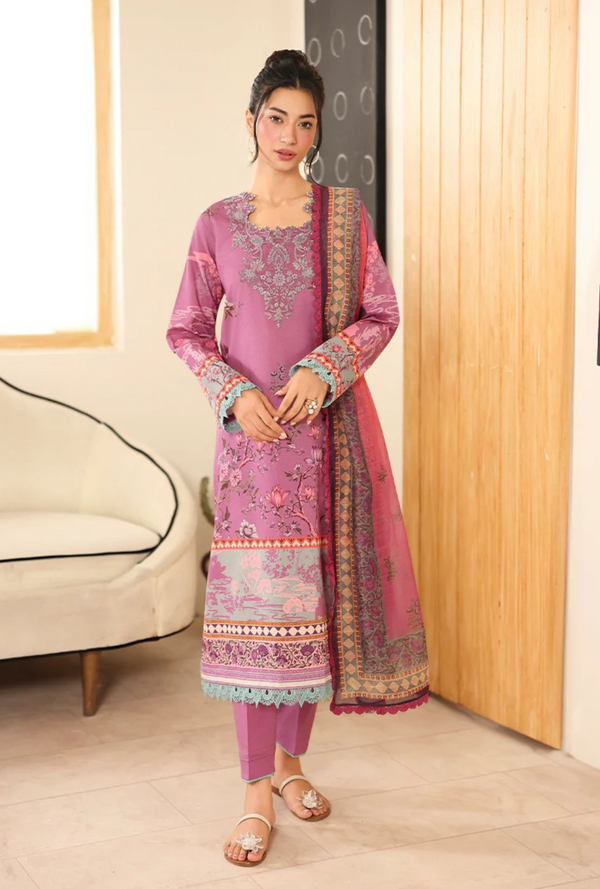 RNZ01B Nabeeha - Pareesa Printed Cambric - Roheenaz
