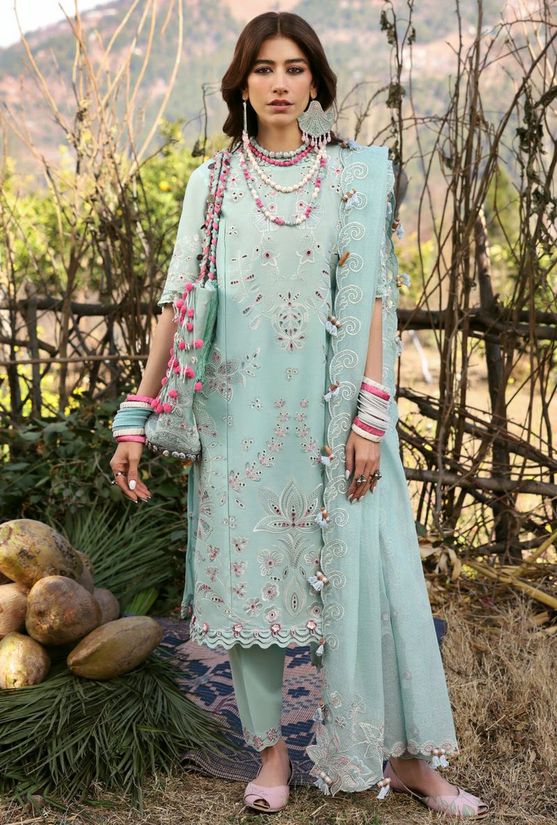 Aabroo (ZL25-05 A) - Neelum Unstitched Lawn`25 - Zaha