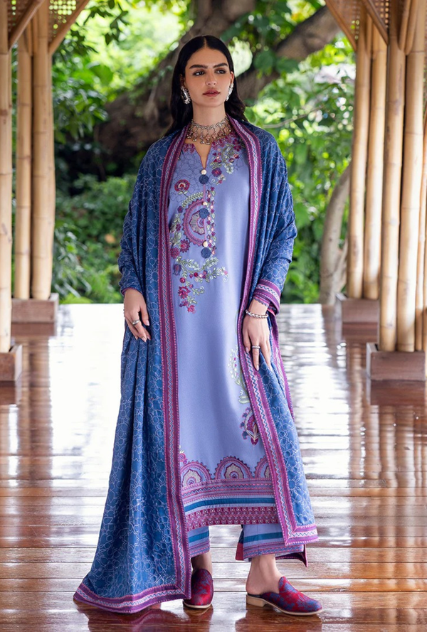 River Hush - Symphony Karandi Unstitched - Mushq Hemline